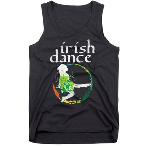 Irish Dance Girl Colors St Patricks Day Ceili Dancer Girl Tank Top