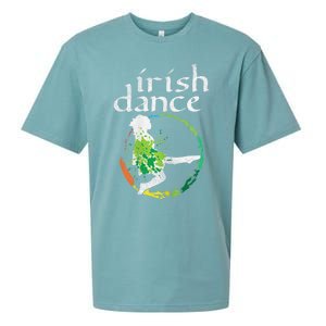 Irish Dance Girl Colors St Patricks Day Ceili Dancer Girl Sueded Cloud Jersey T-Shirt