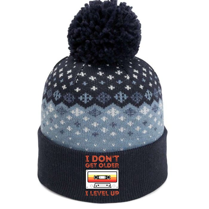 I Don't Get Older I Level Up Funny The Baniff Cuffed Pom Beanie