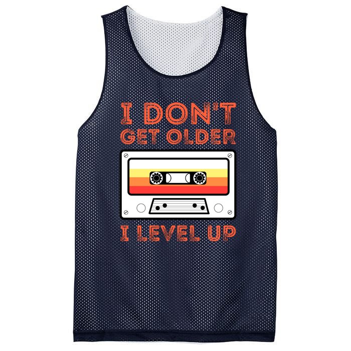 I Don't Get Older I Level Up Funny Mesh Reversible Basketball Jersey Tank