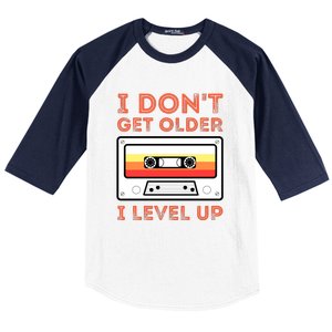 I Don't Get Older I Level Up Funny Baseball Sleeve Shirt