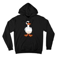 I Dont Give A Duck Funny Middle Finger Offensive Rude Duck Hoodie