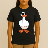 I Dont Give A Duck Funny Middle Finger Offensive Rude Duck T-Shirt