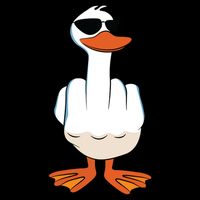 I Dont Give A Duck Funny Middle Finger Offensive Rude Duck T-Shirt