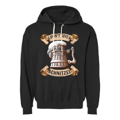 I Don't Give A Schnitzel Oktoberfest Germany Garment-Dyed Fleece Hoodie