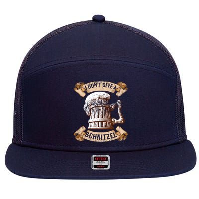 I Don't Give A Schnitzel Oktoberfest Germany 7 Panel Mesh Trucker Snapback Hat