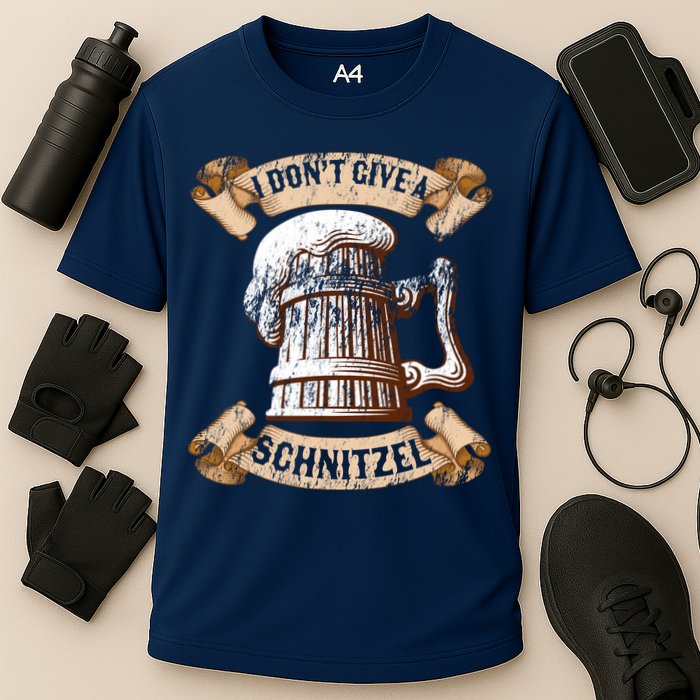I Don't Give A Schnitzel Oktoberfest Germany Cooling Performance Crew T-Shirt