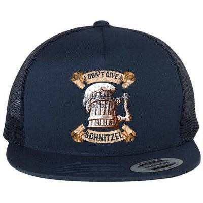 I Don't Give A Schnitzel Oktoberfest Germany Flat Bill Trucker Hat