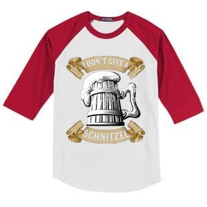 I Don't Give A Schnitzel Oktoberfest Germany Kids Colorblock Raglan Jersey