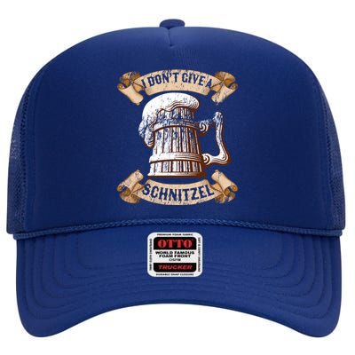 I Don't Give A Schnitzel Oktoberfest Germany High Crown Mesh Back Trucker Hat