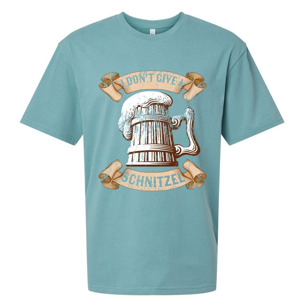 I Don't Give A Schnitzel Oktoberfest Germany Sueded Cloud Jersey T-Shirt