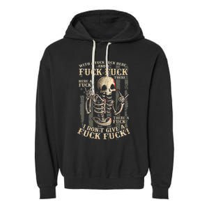 I Dont Give A Fuck Fuck Garment-Dyed Fleece Hoodie