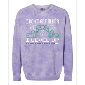 I Don´t Get Older I Level Up Gaming Graphic Gift Colorblast Crewneck Sweatshirt