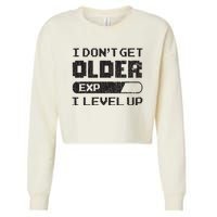 I Dont Get Older I Level Up Funny Gamer Gaming Graphic Cropped Pullover Crew