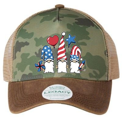 Independence Day Gnome Legacy Tie Dye Trucker Hat