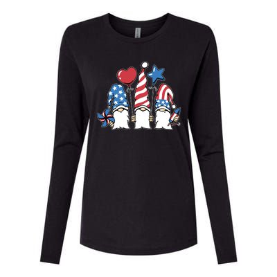 Independence Day Gnome Womens Cotton Relaxed Long Sleeve T-Shirt