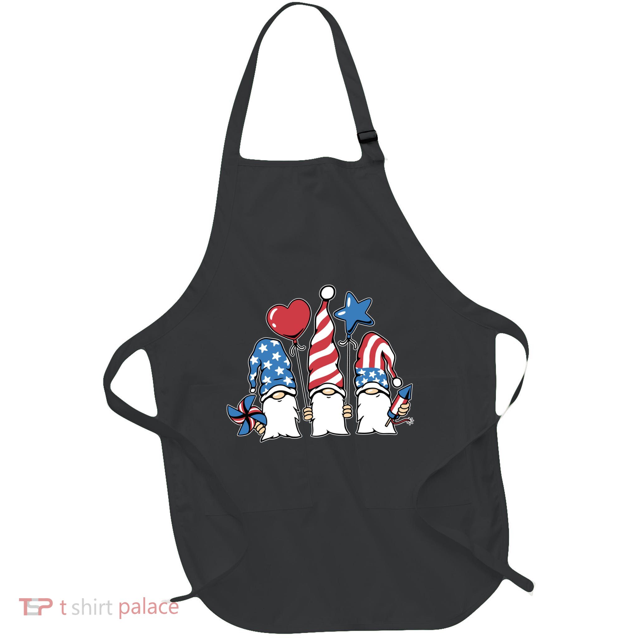 Independence Day Gnome Full-Length Apron With Pockets