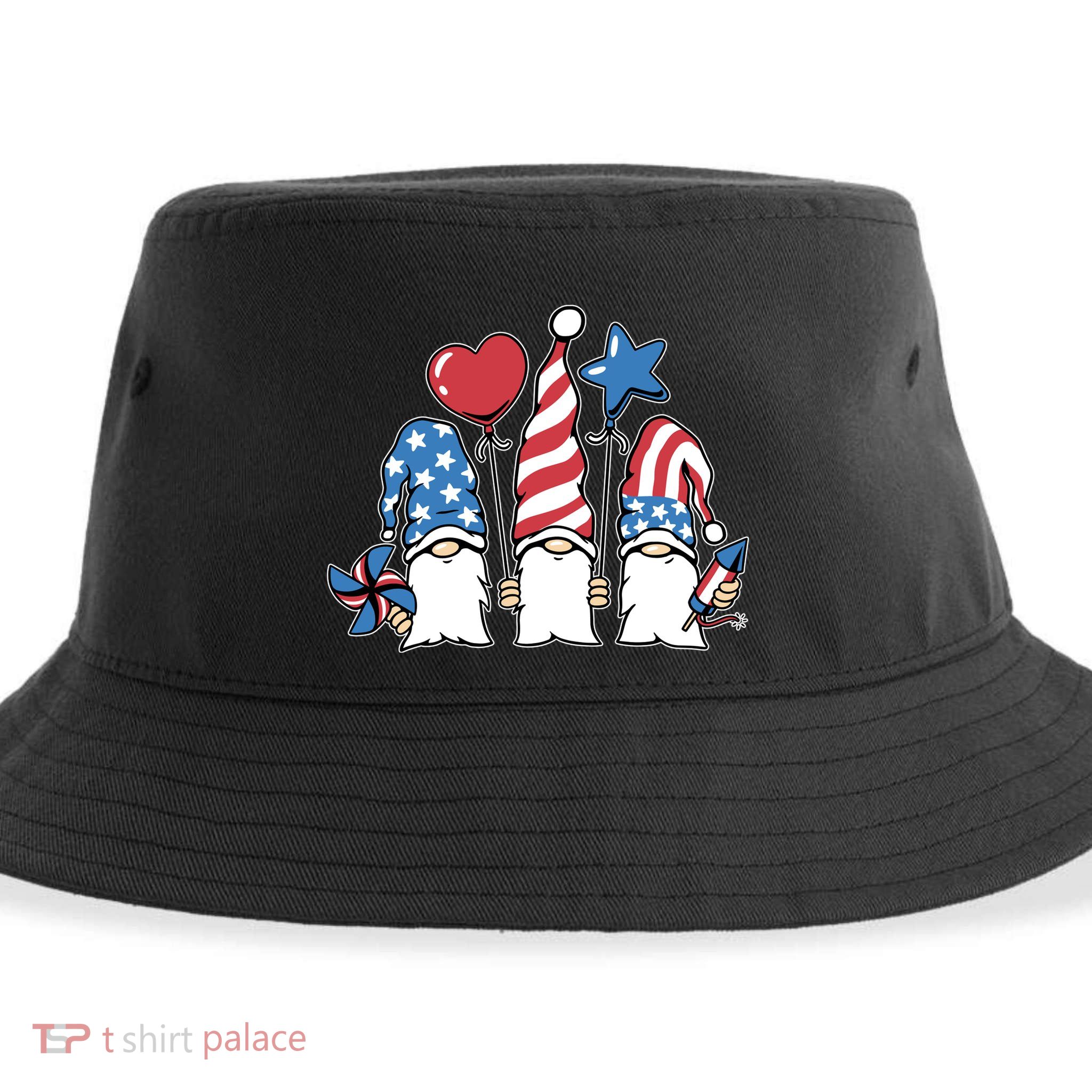 Independence Day Gnome Sustainable Bucket Hat