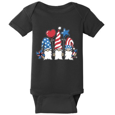 Independence Day Gnome Baby Bodysuit