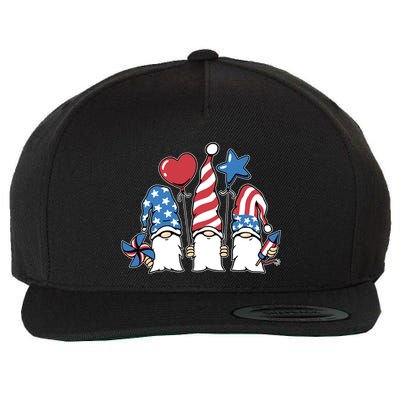 Independence Day Gnome Wool Snapback Cap