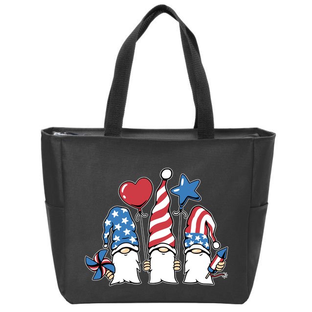 Independence Day Gnome Zip Tote Bag
