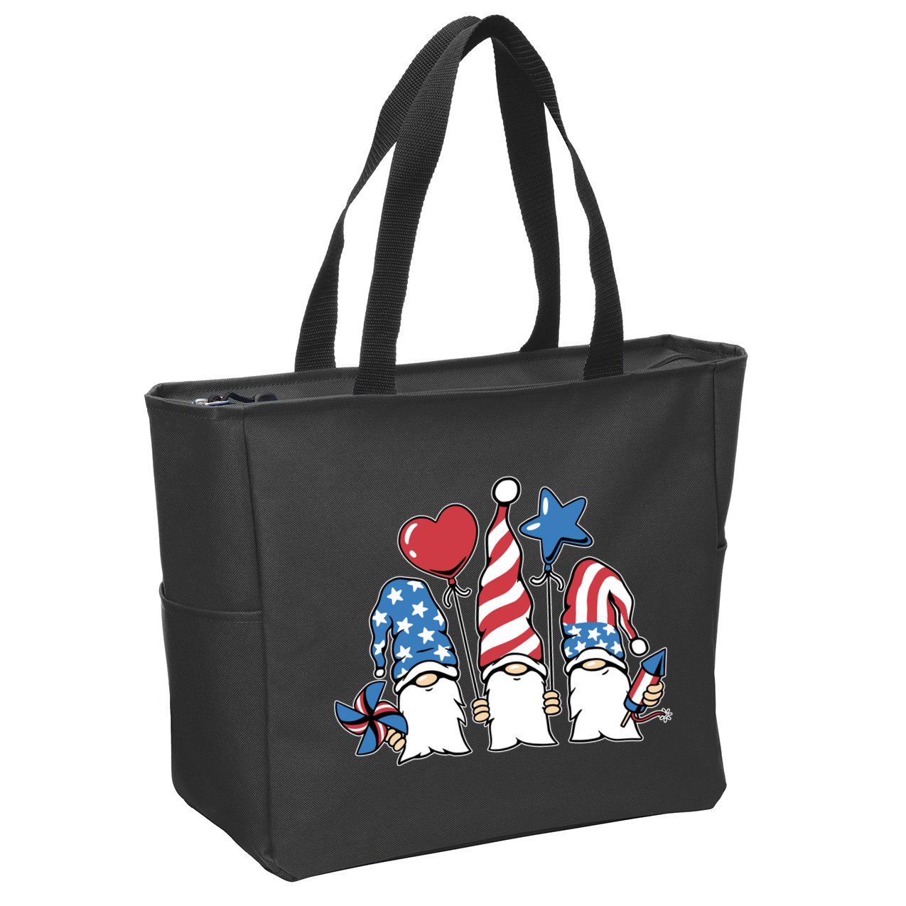 Independence Day Gnome Zip Tote Bag