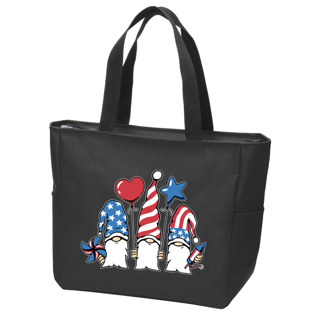 Independence Day Gnome Zip Tote Bag