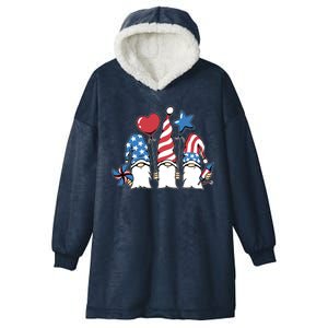 Independence Day Gnome Hooded Wearable Blanket