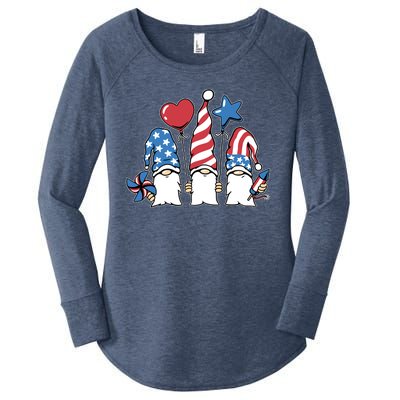 Independence Day Gnome Women's Perfect Tri Tunic Long Sleeve Shirt