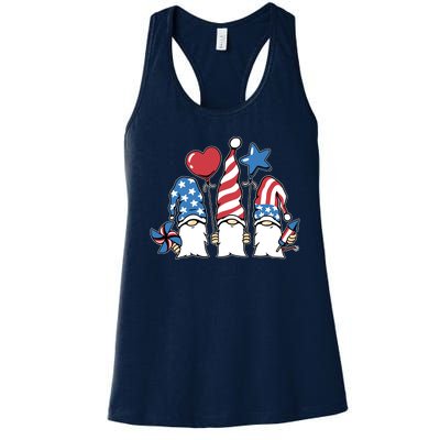 Independence Day Gnome Women's Racerback Tank