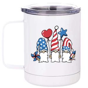 Independence Day Gnome 12 oz Stainless Steel Tumbler Cup