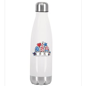 Independence Day Gnome Stainless Steel Insulated Water Bottle