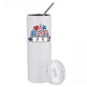 Independence Day Gnome Stainless Steel Tumbler