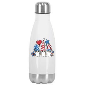 Independence Day Gnome Stainless Steel Insulated Water Bottle