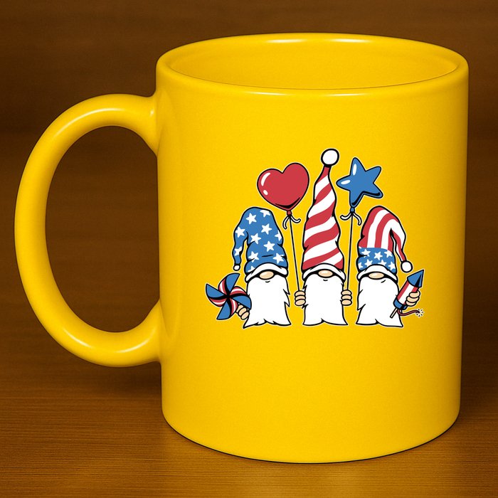 Independence Day Gnome 11oz C Handle Ceramic Mug