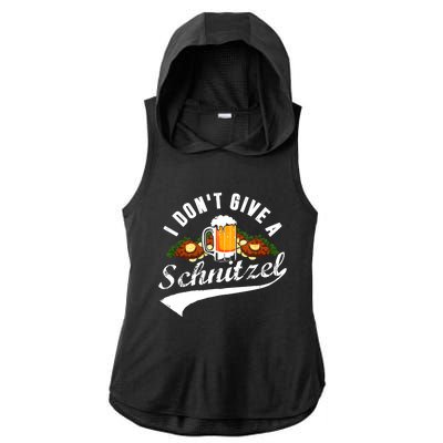 I Dont Give A Schnitzel Oktoberfest Beer Festival Ladies PosiCharge Tri-Blend Wicking Draft Hoodie Tank