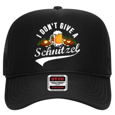 I Dont Give A Schnitzel Oktoberfest Beer Festival High Crown Mesh Back Trucker Hat