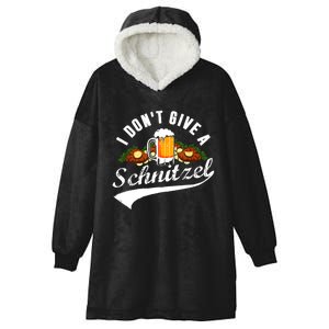 I Dont Give A Schnitzel Oktoberfest Beer Festival Hooded Wearable Blanket