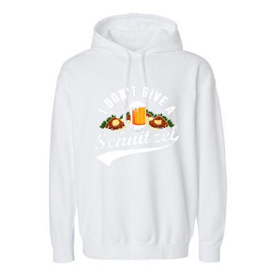 I Dont Give A Schnitzel Oktoberfest Beer Festival Garment-Dyed Fleece Hoodie