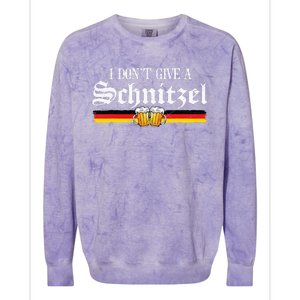 I Dont Give A Schnitzel Funny Oktoberfest German Colorblast Crewneck Sweatshirt