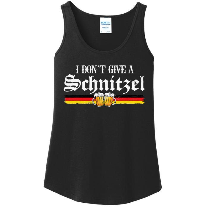 I Dont Give A Schnitzel Funny Oktoberfest German Ladies Essential Tank