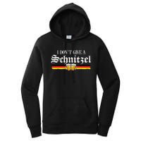 I Dont Give A Schnitzel Funny Oktoberfest German Women's Pullover Hoodie