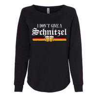 I Dont Give A Schnitzel Funny Oktoberfest German Womens California Wash Sweatshirt