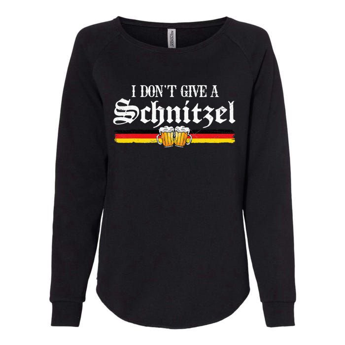 I Dont Give A Schnitzel Funny Oktoberfest German Womens California Wash Sweatshirt