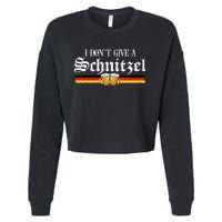 I Dont Give A Schnitzel Funny Oktoberfest German Cropped Pullover Crew