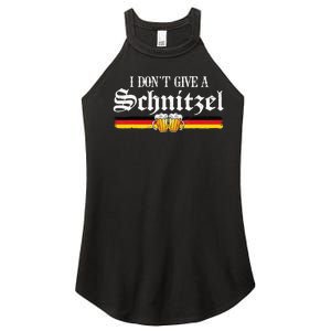 I Dont Give A Schnitzel Funny Oktoberfest German Women's Perfect Tri Rocker Tank