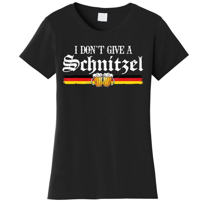 I Dont Give A Schnitzel Funny Oktoberfest German Women's T-Shirt