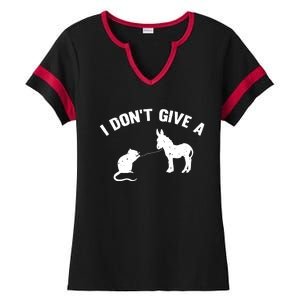 I Dont Give A Rats Ass Distressed Ladies Halftime Notch Neck Tee