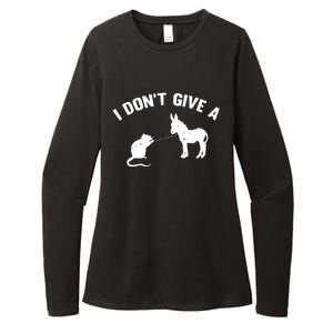 I Dont Give A Rats Ass Distressed Womens CVC Long Sleeve Shirt