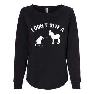 I Dont Give A Rats Ass Distressed Womens California Wash Sweatshirt